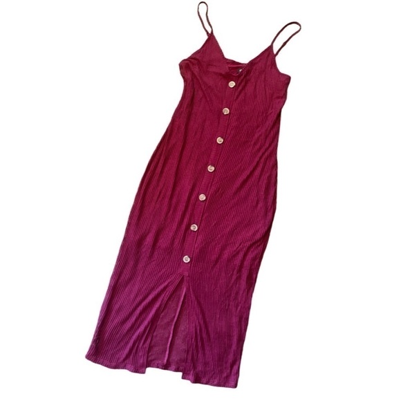 Express Burgundy Stretchy Dress Small - Picture 1 of 6